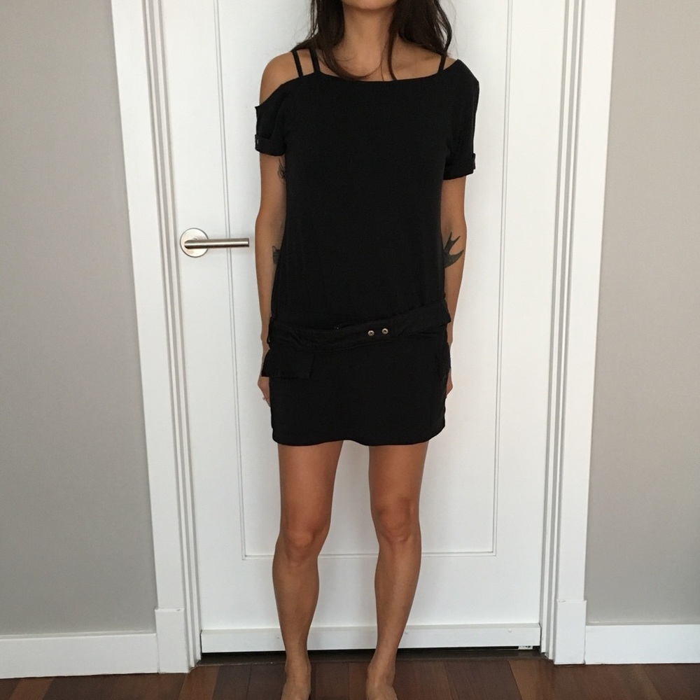 Asymmetrical Black Dress